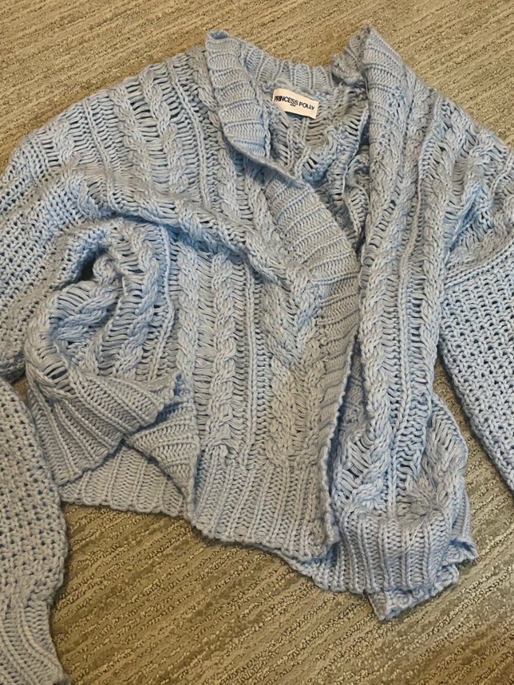 Princess Polly Light Blue Cardigan S/M